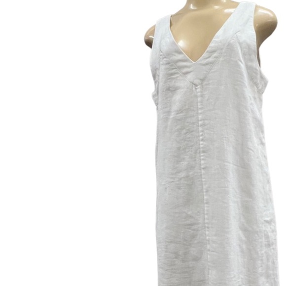 NWT $115 DKNY Linen V-neck Linen Midi - Picture 5 of 11